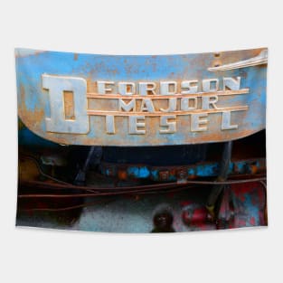 Fordson Tractor detail. The Classic Farm Tractor engine. Tapestry