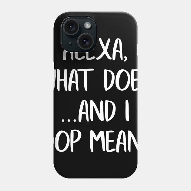 Alexa What Does And I Oop Mean? Phone Case by LucyMacDesigns