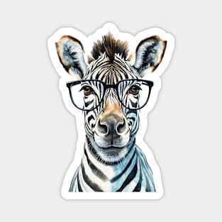 Funny Zebra Wearing glasses Magnet