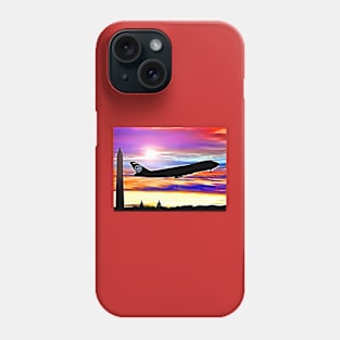 Airplane Landing at Washington Phone Case