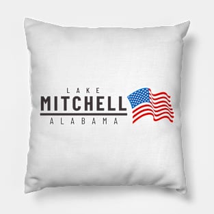 Lake Mitchell USA - dark text Pillow