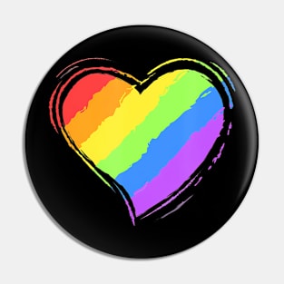 Rainbow Heart Pin