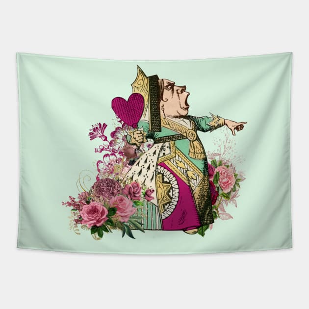Alice in Wonderland Queen of Hearts Tapestry by Funny Stuff Club