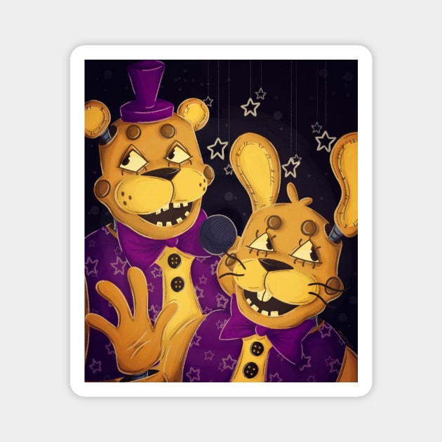 Spring Bonnie and Fredbear from FNaF Magnet by mmorrisonn33