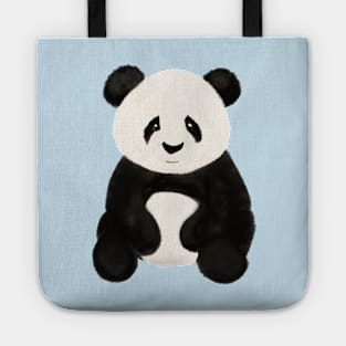 Panda Bear with an Orange Background Tote