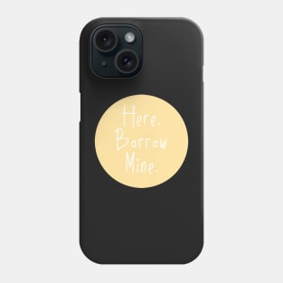 Here Borrow Mine VSCOGRL Visco Girl Sticker Pale Pastel Yellow Phone Case