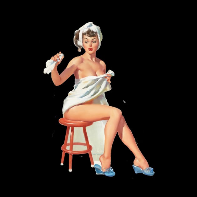 Vintage Pinup Girl Clipart Bathing Beauty by StacysCellar