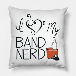 I love my band nerd orange Pillow