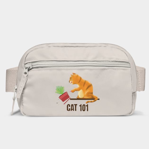 Cat 101 Funny kitty pushing plant off shelf by Luxinda