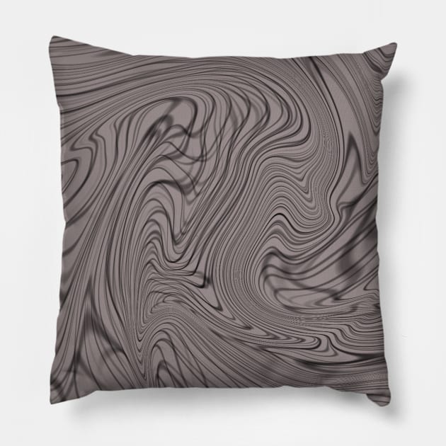 Black and White Abtract Pillow by mushriah333