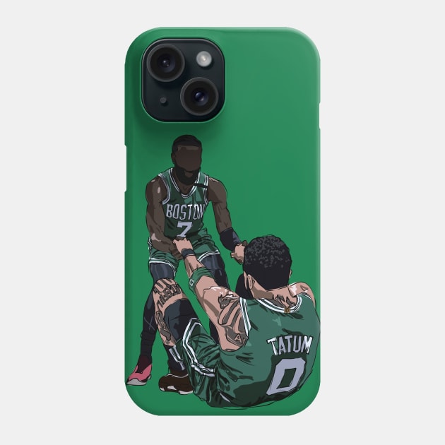 Jaylen Brown & Jayson Tatum Sketch Phone Case by rattraptees