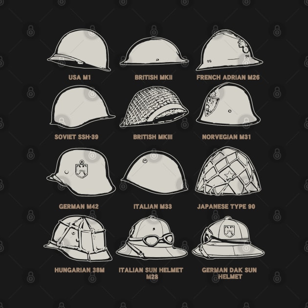 Helmets of the World War 2 by Distant War