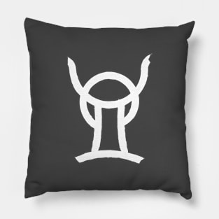 Taurus and Gemini Double Zodiac Horoscope Signs (White) Pillow