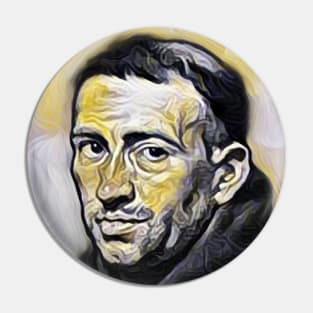 William of Ockham Yellow Portrait | William of Ockham Artwork 6 Pin