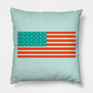 Mid Century Modern Americacn Flag Pillow