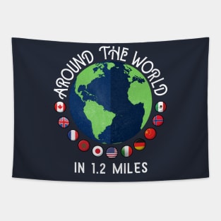 Around the World in 1.2 Miles- World Showcase Inspired Tapestry