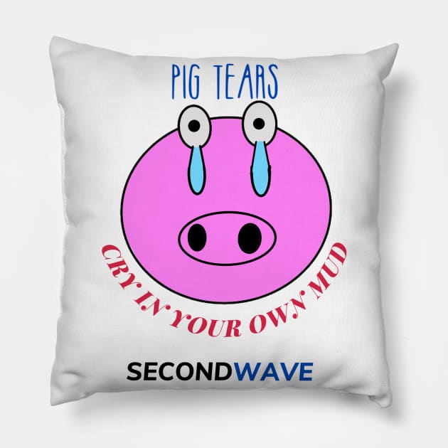 Pig Tears Pillow by Second Wave Apparel