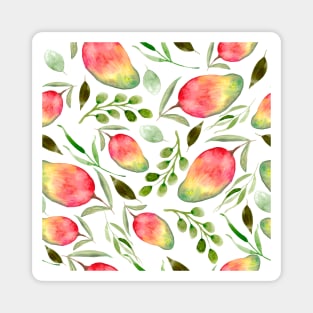 Mangoes and Greenery | Watercolor | Pattern Magnet
