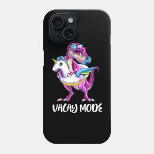 Vacay Mode Dinosaur Unicorn Float Family Summer Vacation Phone Case