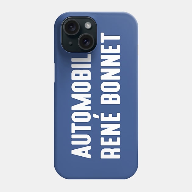 Automobiles René Bonnet - white print Phone Case by retropetrol