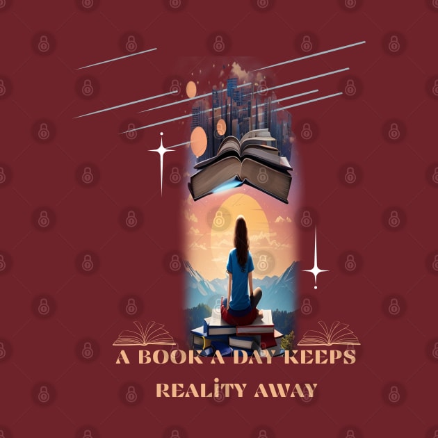 a book a day keeps reality away by WOLVES STORE