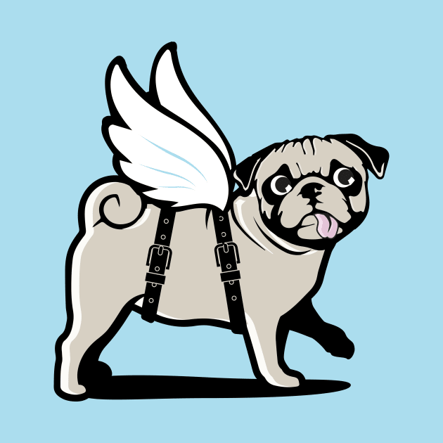 Pug with Wings by Vin Zzep