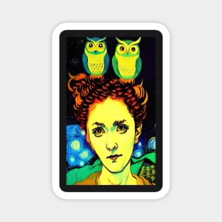 Goddess of Owls Magnet