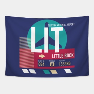 Little Rock, Arkansas (LIT) Airport Code Baggage Tag Tapestry