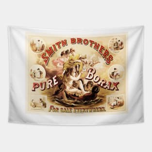 SMITH BROTHERS PURE BORAX Detergent Vintage Art Nouveau Advertisement Tapestry