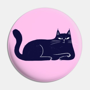 Moody blue cat annoyed mood - facing right Pin