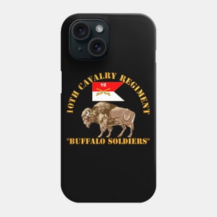 10th Cavalry Regiment - Buffalor Soldiers w10h Cav Guidon Phone Case