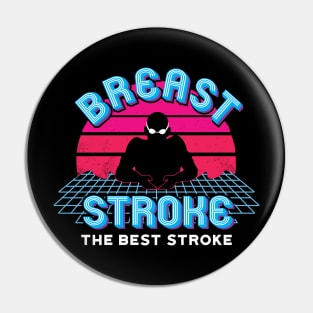 Retro Breaststroke Swim Fan Retro Swim Team Pin