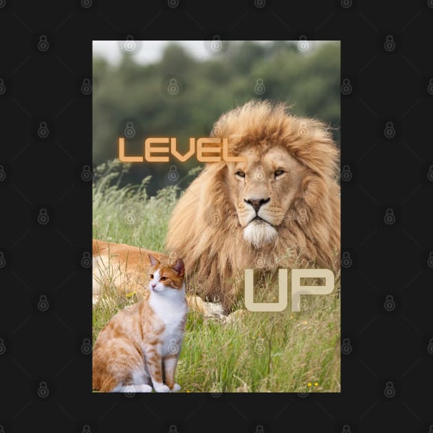 Level up - cat and lion by ManifestYDream