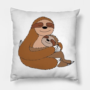 Sloth Mama Sloth Pillow