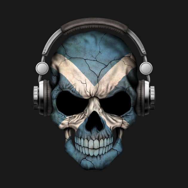 Dark Skull Deejay with Scottish Flag by jeffbartels