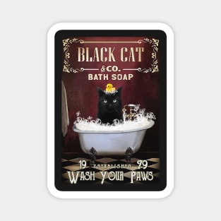 Cat Black Cat Bath Soap Magnet