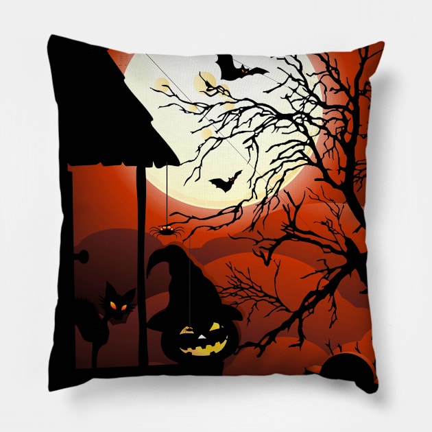 Spooky Bat Pillow by BluedarkArt