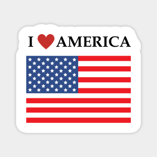 I Love America - flag Magnet