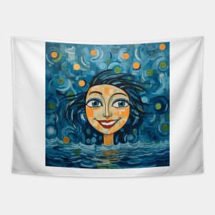 My swimming dreams wall art, v1 Tapestry