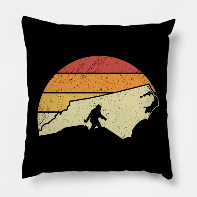 North Carolina Bigfoot Pillow by Tesszero