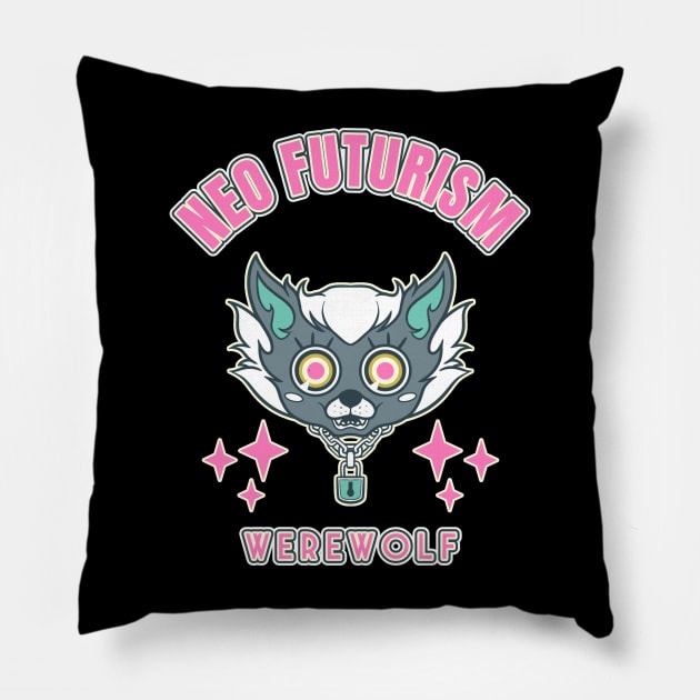 Neo Futurism Werewolf Pillow by Level23