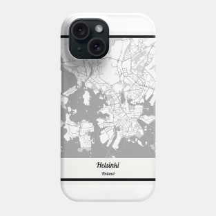 Map of Helsinki - Finland Phone Case