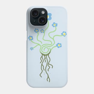 Spiral Flower: Blue Phone Case