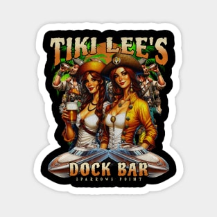 Tiki lee's Dock Bar Sparrows Point Bar Pirate Girls Magnet