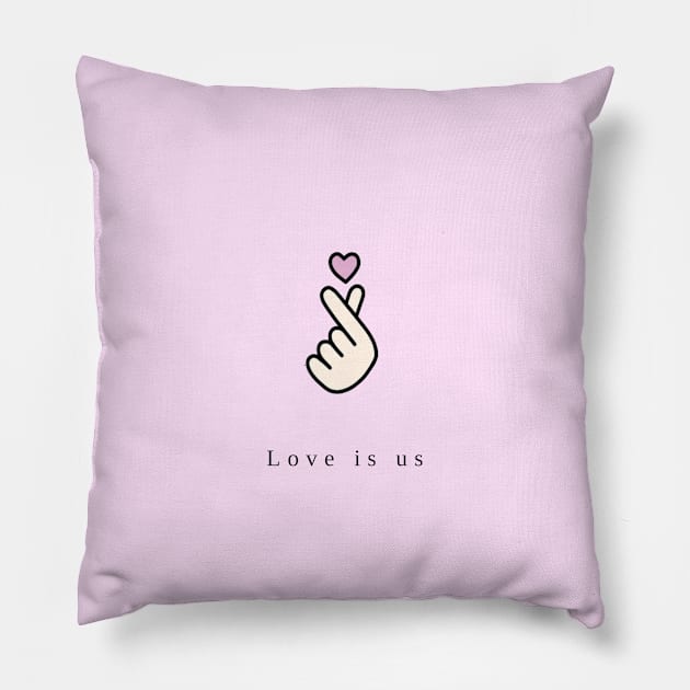 Love is us Pillow by Atom139