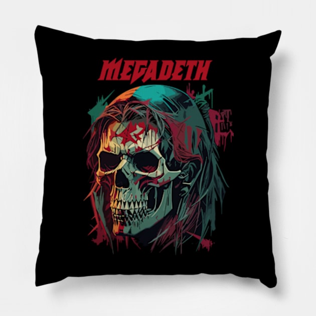 Shredding with Megadeth Pillow by Mutearah