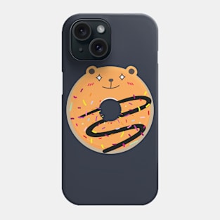 Smug Orange Bear Donut Phone Case