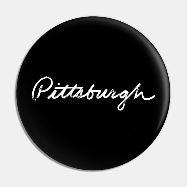 Pittsburgh Cursive Pin by polliadesign