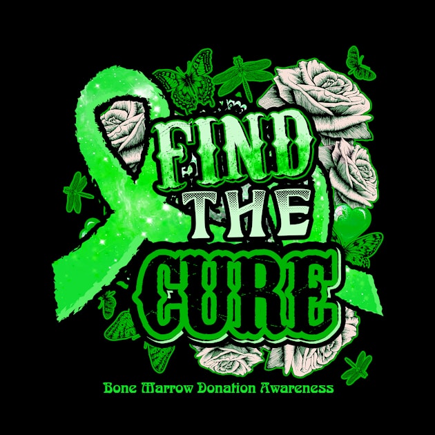 Fight the cure Bone Marrow Donation Awareness Green Ribbon and Roses Supporting warrior, gift for survivor fighting Bone Marrow Donation by R@store