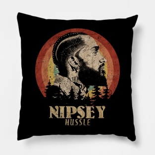 Retro Sunset Nipsey Hussle Pillow